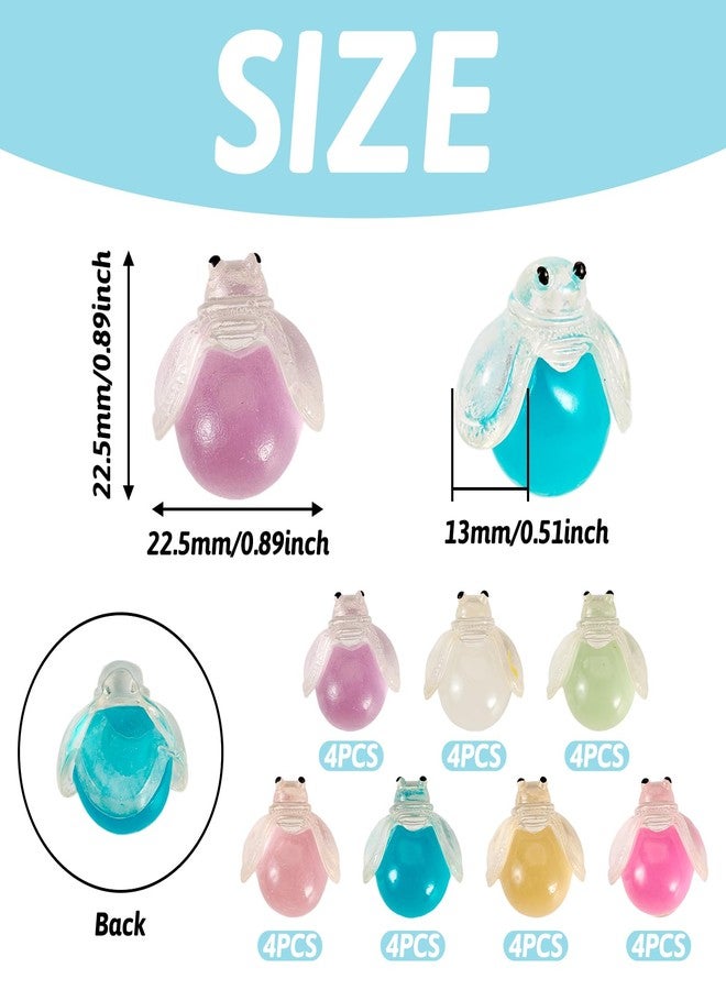 BB Beadthoven Beadthoven Luminous Mini Resin Glowworm, Glow in The Dark Glowworm Insect Figurine Multicolor Cute Animals Cabochons Ornaments for Dollhouse Fairy Garden Accessories Phone Case Home Decoration - Image 4